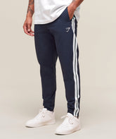 Retro Side Stripe Joggers Heavy Blue