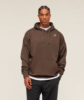 Crest Oversized Hoodie Archive Brown