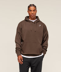 Crest Oversized Hoodie Archive Brown