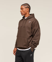 Crest Oversized Hoodie Archive Brown