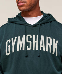 Worn Graphic Hoodie Deep Petrol Blue