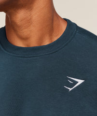 Crest Oversized Crew Navy