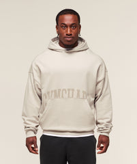 Pocket Graphic Hoodie Pebble Grey