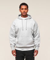 Crest Oversized Hoodie Light Grey Marl