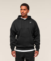 Crest Oversized Hoodie Black
