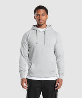 Crest Hoodie Light Grey Marl