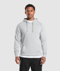 Crest Hoodie Light Grey Marl