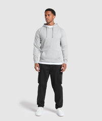 Crest Hoodie Light Grey Marl