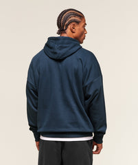 Crest Oversized Hoodie Navy