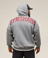 Power Zip Up Hoodie Charcoal Core Marl