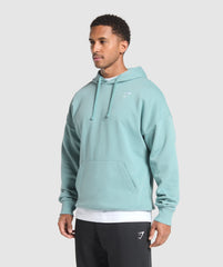 Crest Oversized Hoodie Rest Blue