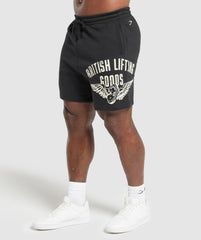 British Lifting Goods Graphic Shorts Black