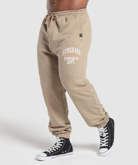 Trophy Graphic Joggers Cement Brown