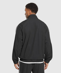 Contrast Track Top Black