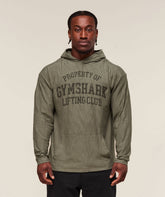 Lightweight Slub Textured Hoodie Utility Green