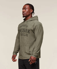 Lightweight Slub Textured Hoodie Utility Green
