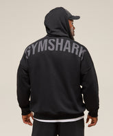 Power Zip Up Hoodie Black