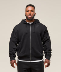 Power Zip Up Hoodie Black