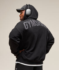 Power Zip Up Hoodie Black