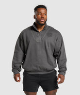 Premium Legacy 1/4 Zip Black