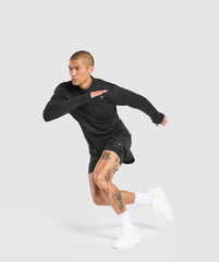 Running 1/4 Zip Black