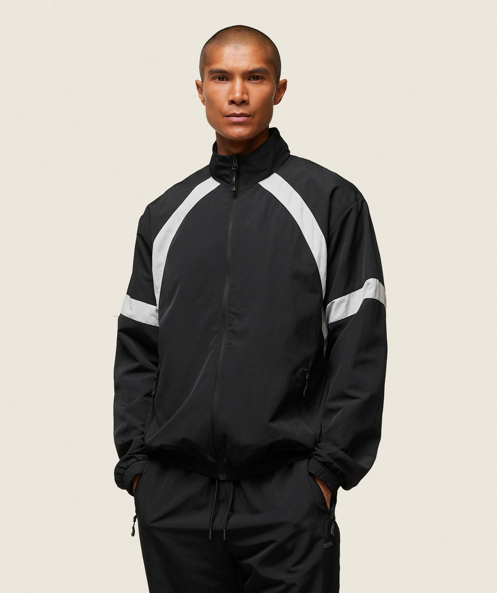 everywear Coaches Track Jacket Black/Tame Grey