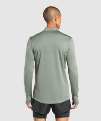 Running 1/4 Zip Unit Green