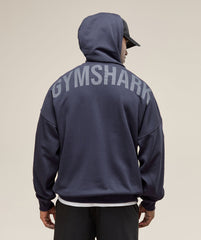 Power Zip Up Hoodie Heavy Blue