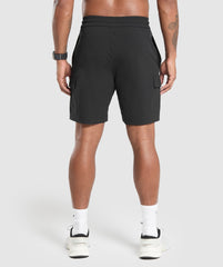 Stretch Woven Cargo Shorts Black