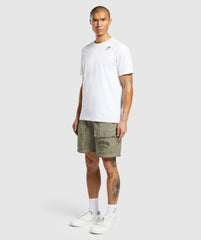 Heavyweight Washed Cargo Shorts Utility Green