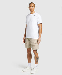 Heavyweight Washed Cargo Shorts Pebble Grey