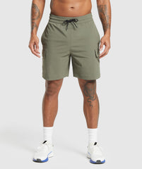 Stretch Woven Cargo Shorts Base Green
