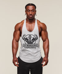 Double Bicep Stringer Light Grey Core Marl