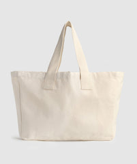 Weight Plate Oversized Tote Oat White/Carmine Red