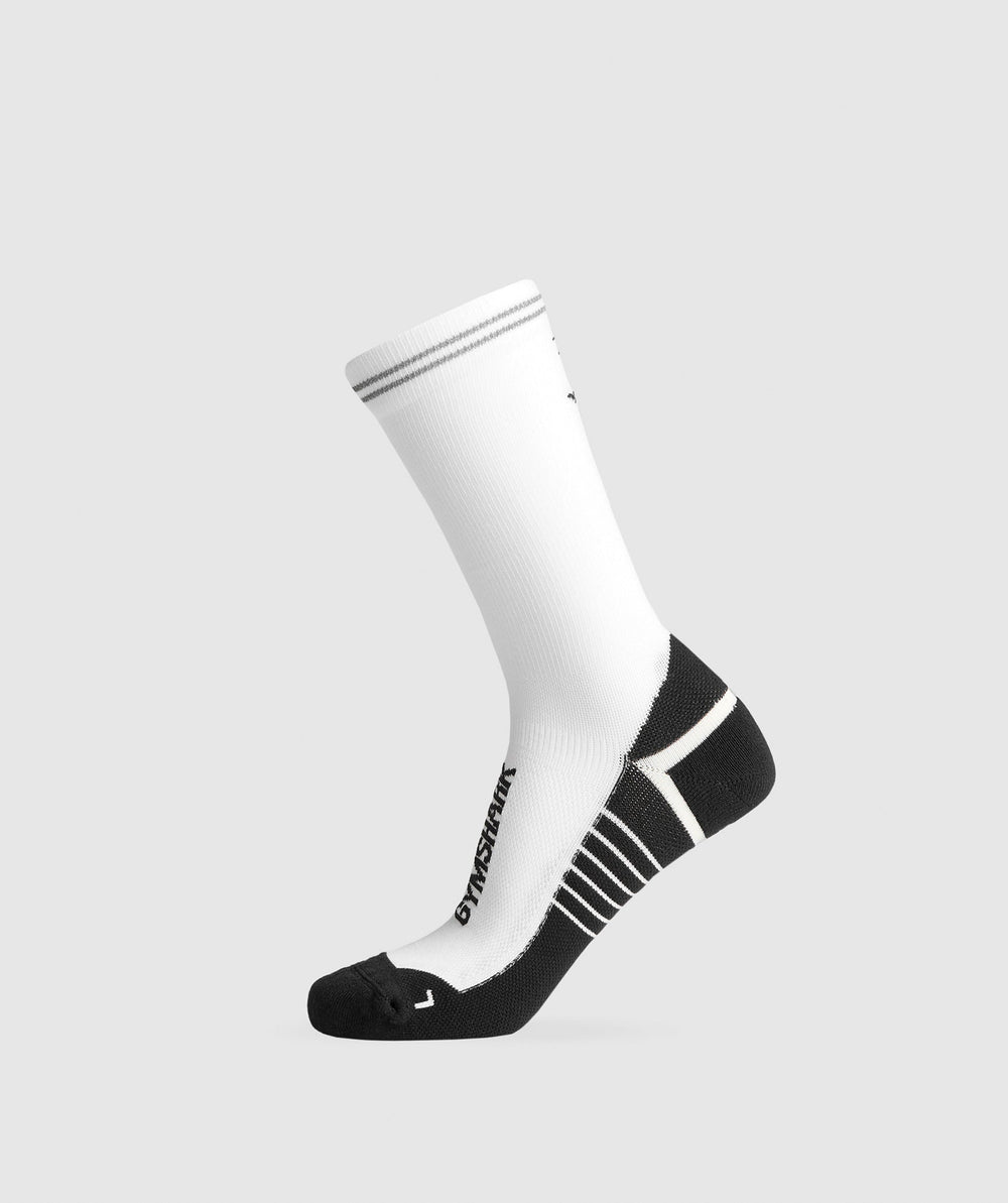 Crew Running Socks White/Black