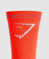 Crew Running Socks Energy Orange