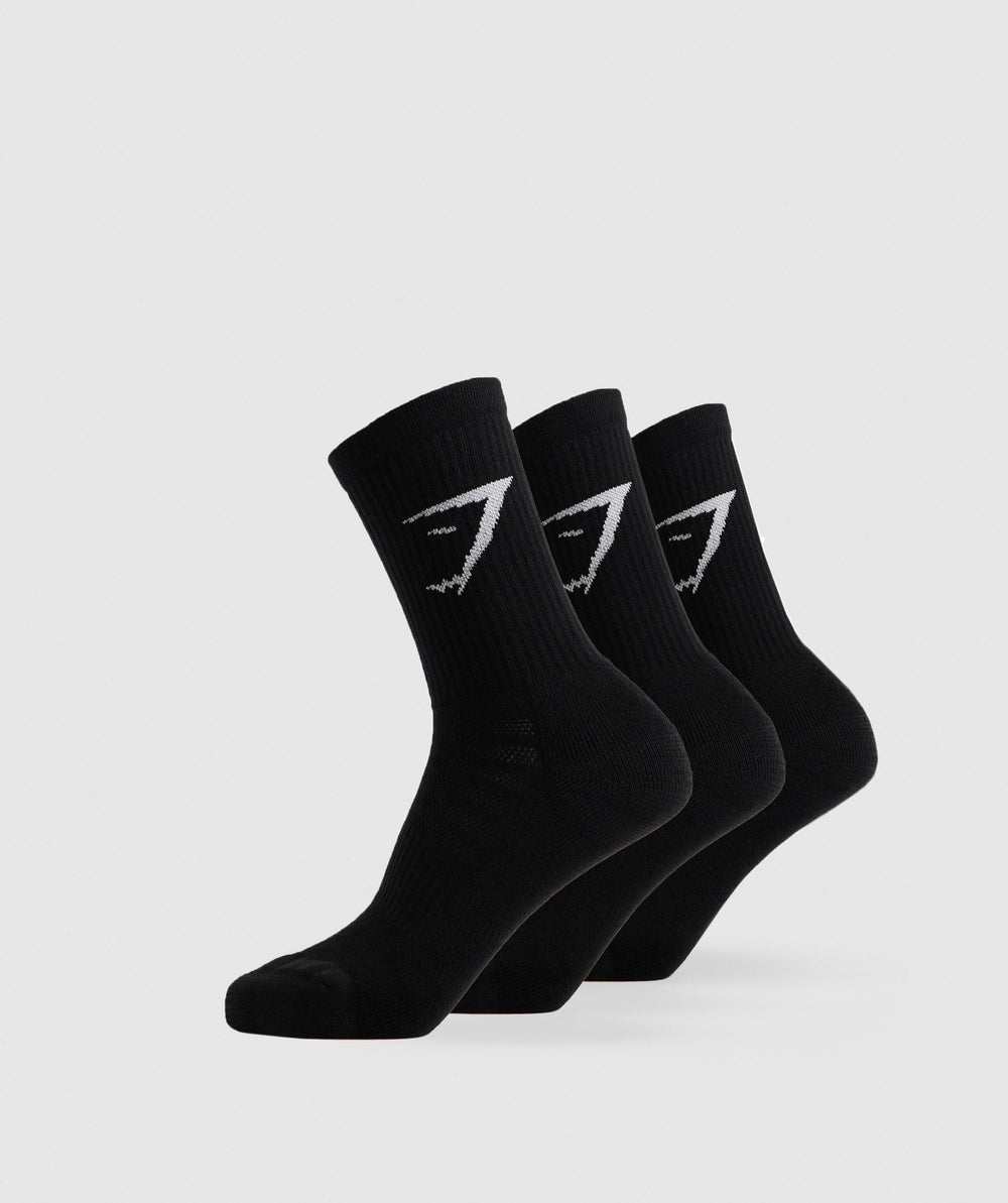 Crew Socks 3pk Black
