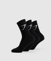 Crew Socks 3pk Black