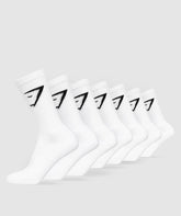 Crew Socks 7pk White