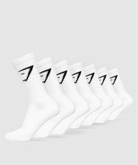 Crew Socks 7pk White