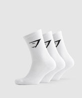 Crew Socks 3pk White