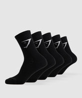 Crew Socks 5pk Black
