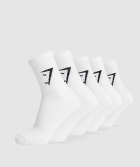 Midi Socks 5pk White