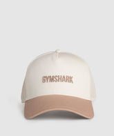 Wordmark Trucker Cap Oat White/Deep Fawn Brown