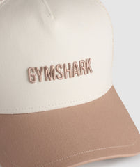 Wordmark Trucker Cap Oat White/Deep Fawn Brown