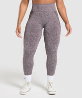 Flex High Waisted Leggings Plum Brown/White Marl