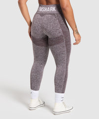 Flex High Waisted Leggings Plum Brown/White Marl
