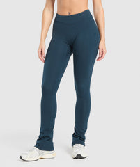 Heavyweight Washed Leggings Heavy Blue