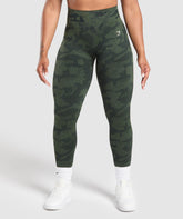 Adapt Camo Seamless Leggings Victory Green/ Force Green