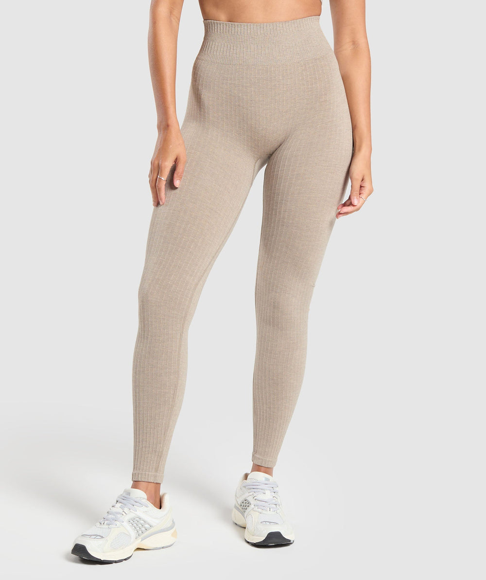 Luxe Seamless Leggings Pebble Brown Marl